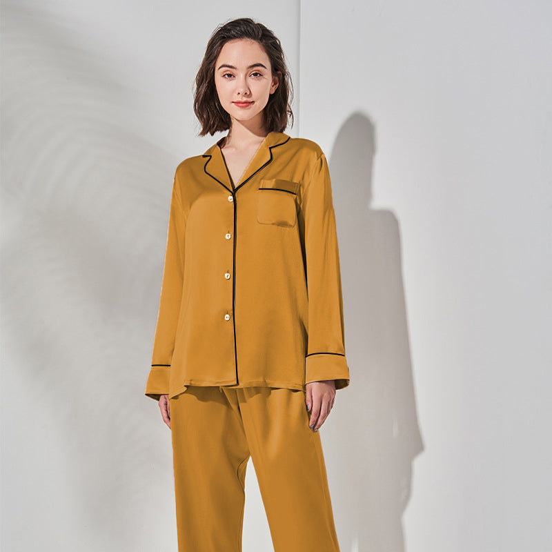 Emerce - SILK NIGHT SUIT - CAMEL BROWN