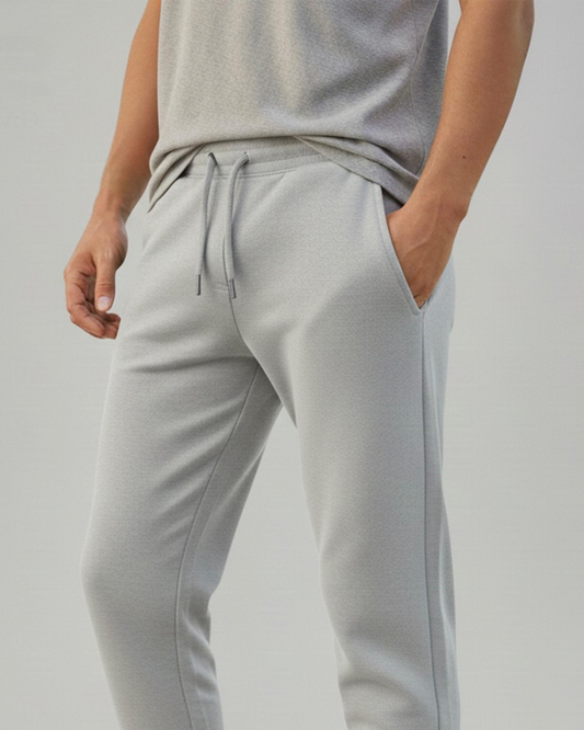 Emerce - Rib Cotton Fleece Trouser - Grey