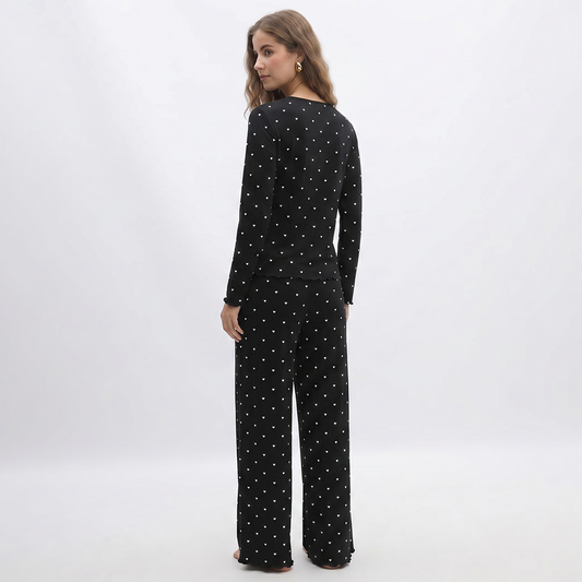 Vybe - Ivory Dream Set (Heart Printed) - Black