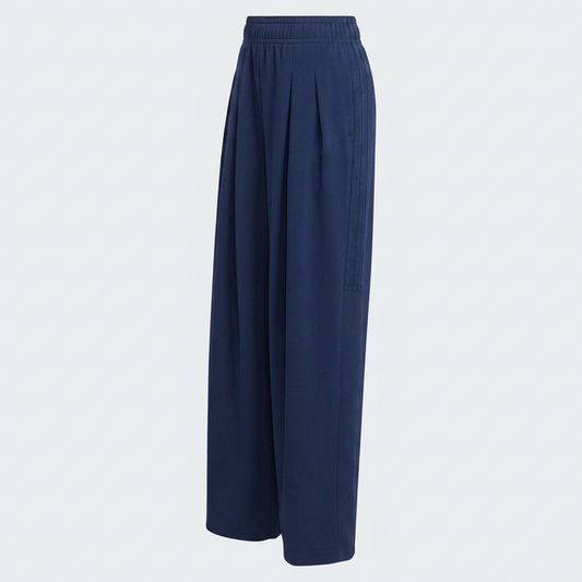 Vybe - Men Tiro 3-Stripes Wide-leg Pleated Pants - Navy Blue