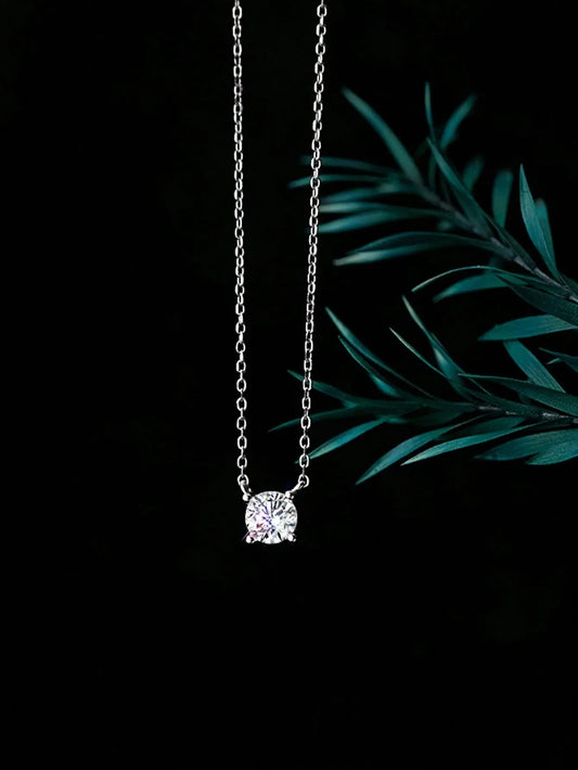 Shein - Cubic Zirconia Decor Necklace