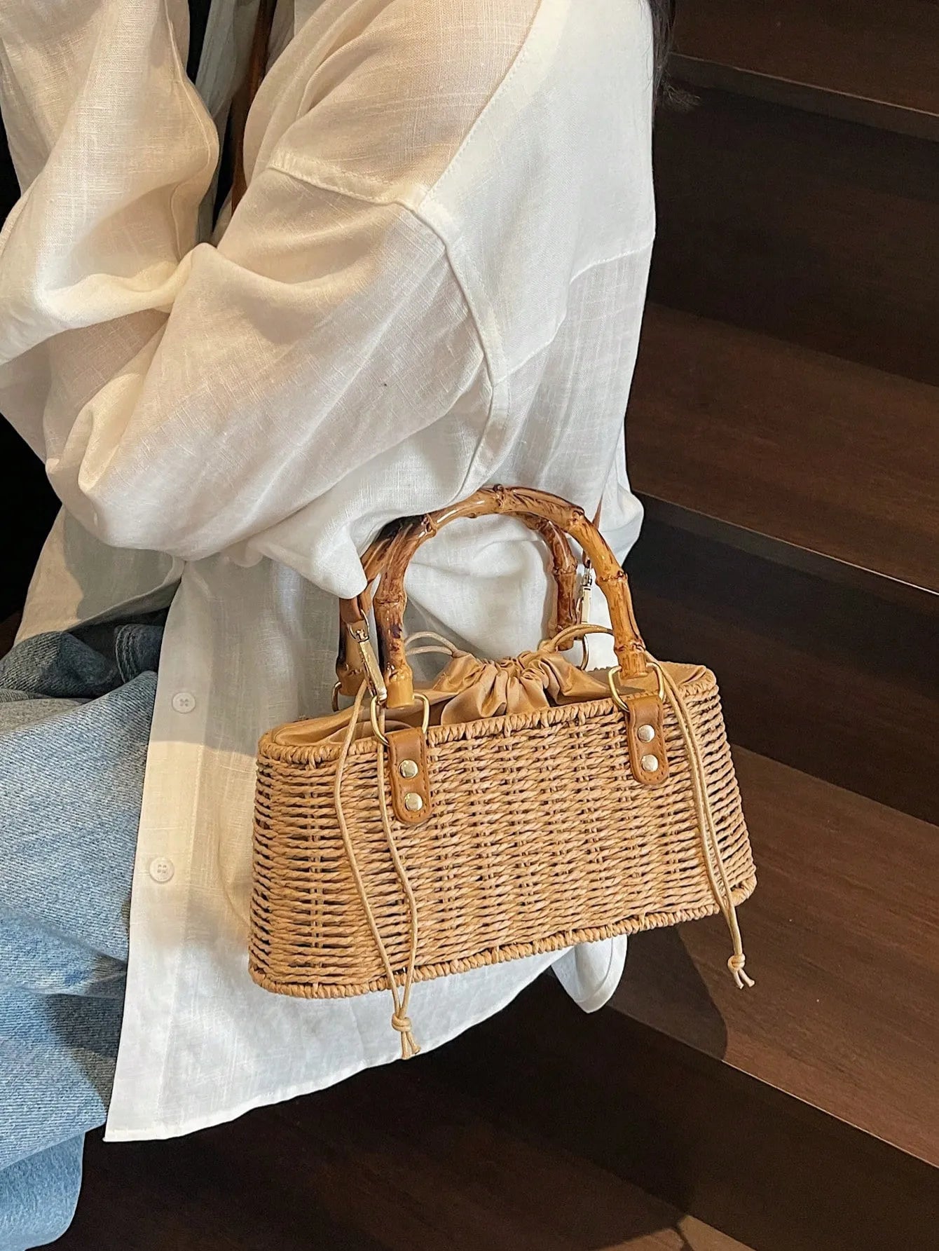 Shein - 2026 Summer New Woven Handbag For Women