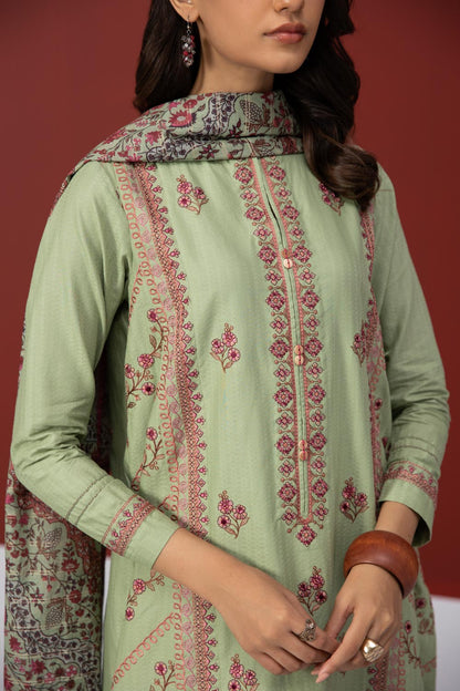 Sapphire- 3 Piece – Embroidered Cotton Suit
