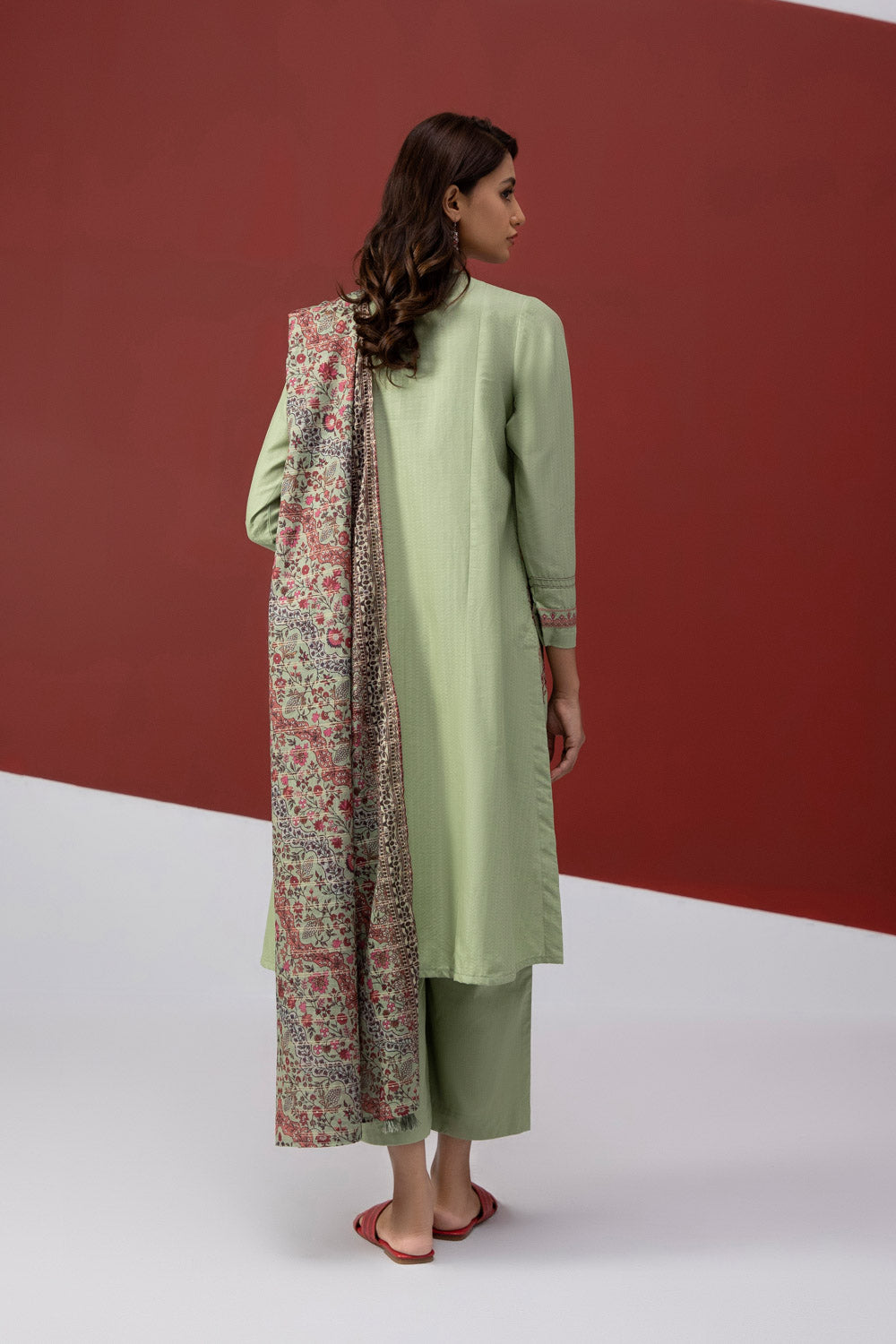 Sapphire- 3 Piece – Embroidered Cotton Suit