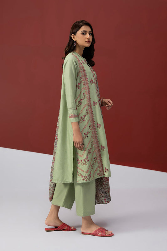 Sapphire- 3 Piece – Embroidered Cotton Suit