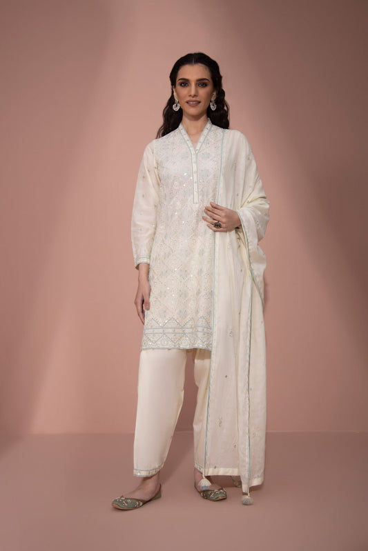 Sapphire - 3 Piece - Chikankaari Lawn Suit