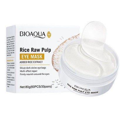 BIOAQUA - Moisturizing 60Pcs Rice Raw Pulp Collagen Eye Mask
