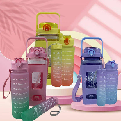 Home.Co - 3 Pcs Square Shaped Water Bottle (Random Color)