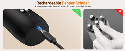 Home.Co - 1 Pc Salt & Pepper Grinder (Battery Operated/Rechargeable)