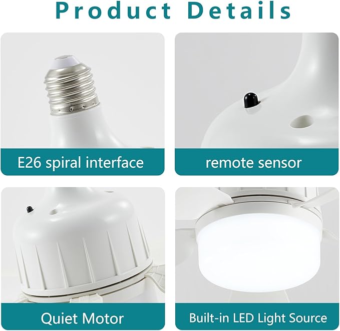Home.Co - Fan Bulb With Remote (30w)