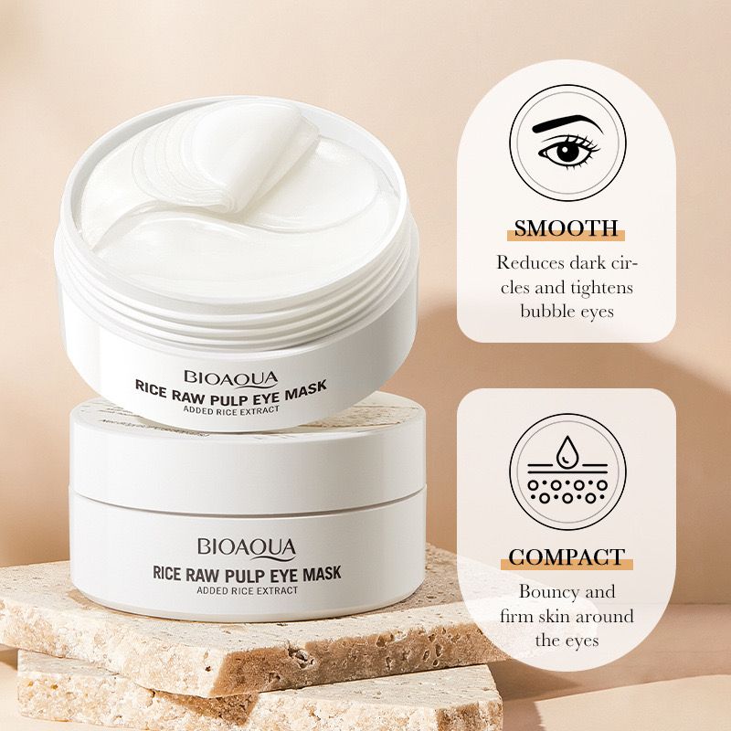 BIOAQUA - Moisturizing 60Pcs Rice Raw Pulp Collagen Eye Mask