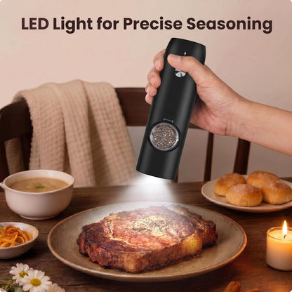 Home.Co - 1 Pc Salt & Pepper Grinder (Battery Operated/Rechargeable)