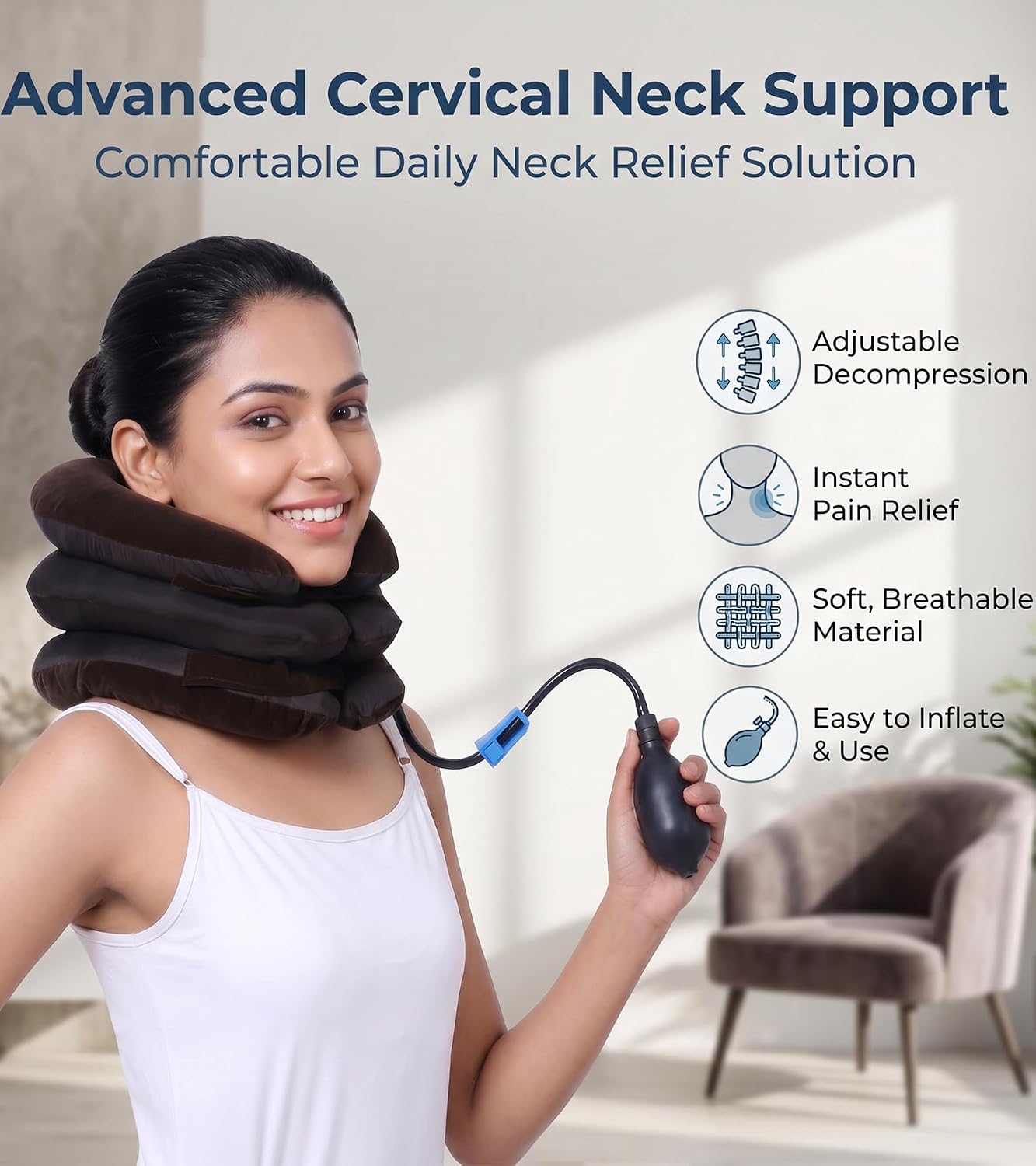 Home.Co - Cervical Neck Relief Airbag (Random Color)