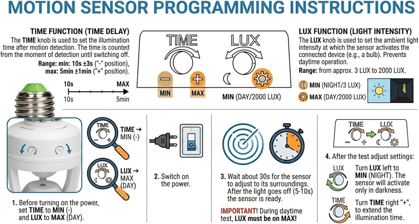 Home.Co - Sensor Bulb Holder