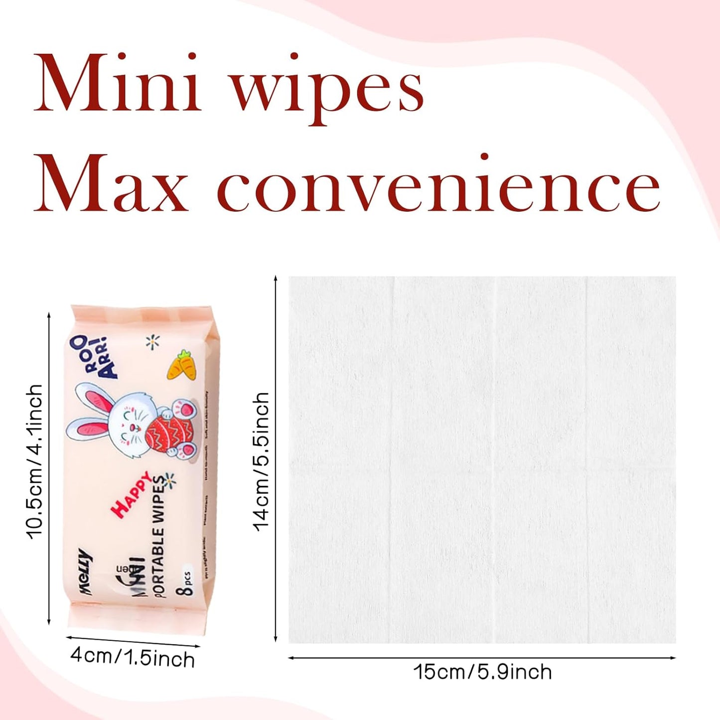 Home.Co - 8 Packs Cleaning Mini Packed Wipes  (Random Color)