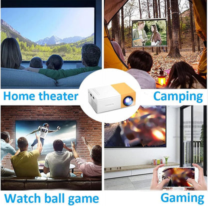 Home.Co - Portable LED Projector with HDMI & USB Port / Direct Power (up to 60 Inches Display)