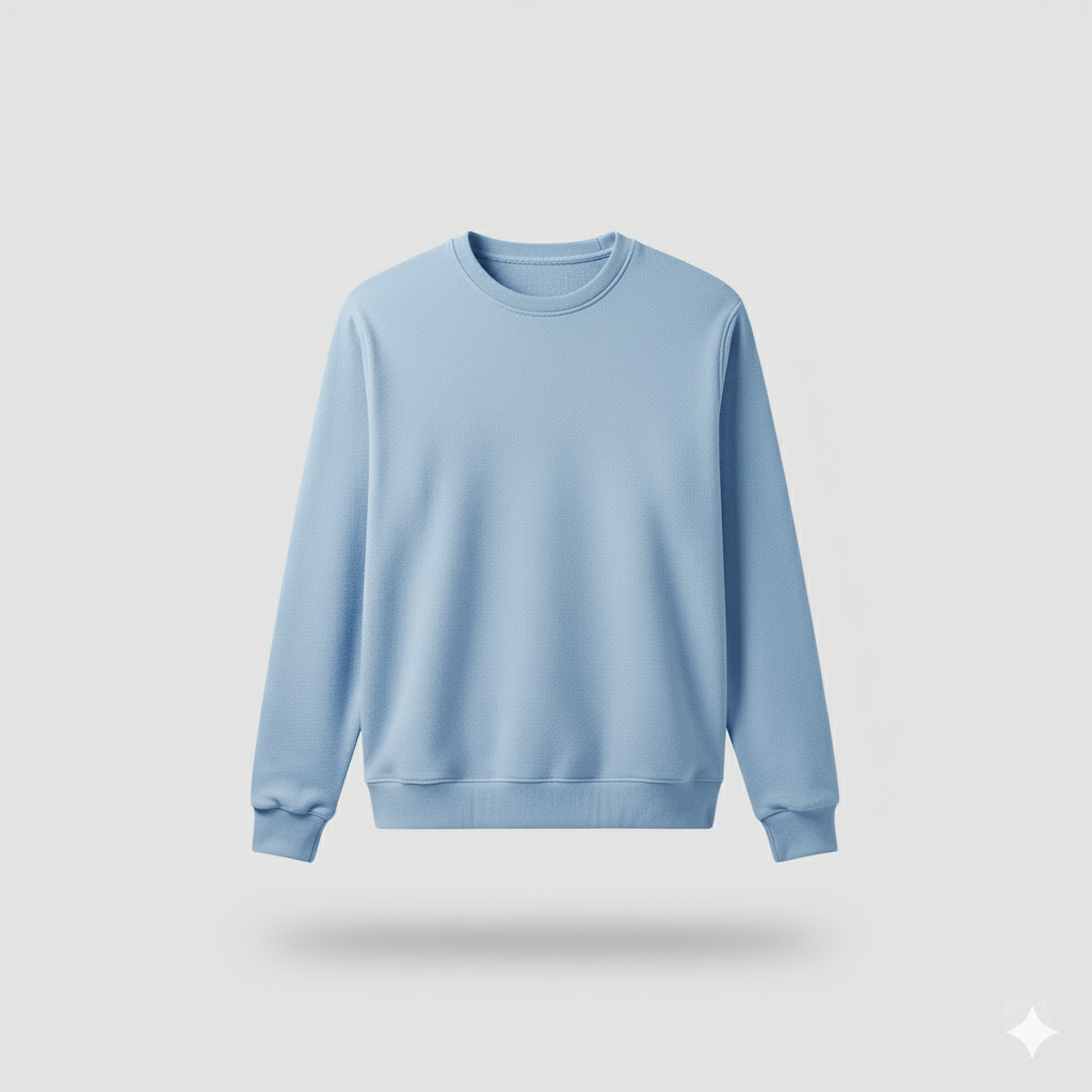 Emerce - PLAIN SWEATSHIRT FOR WOMEN - SKYBLUE