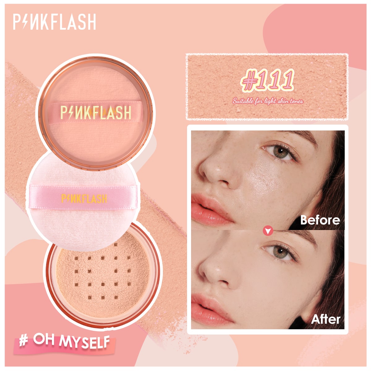 PINKFLASH - Lasting Matte Loose powder 111