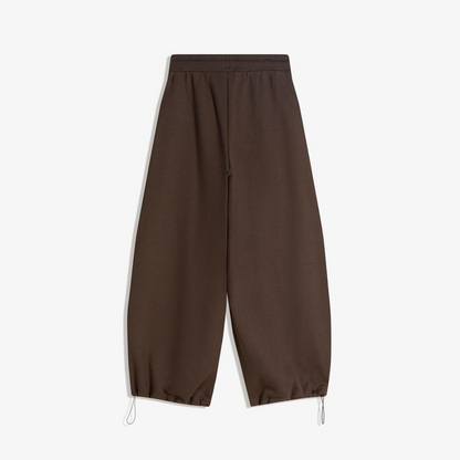 Vybe - Women Wide-leg Trouser With Adjustable Hem - Mocha