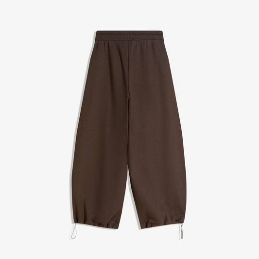 Vybe - Women Wide-leg Trouser With Adjustable Hem - Mocha