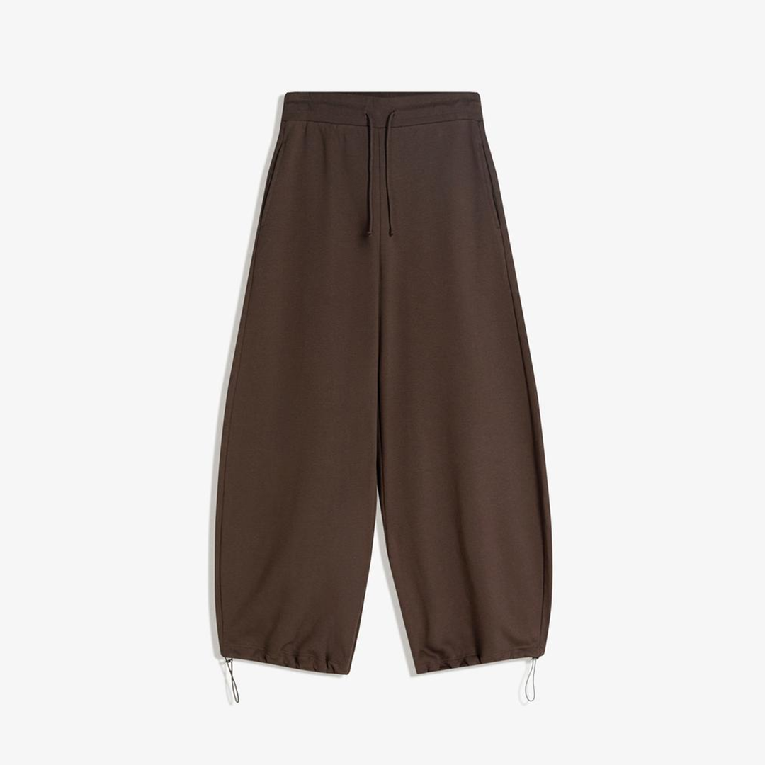 Vybe - Women Wide-leg Trouser With Adjustable Hem - Mocha