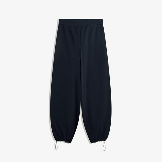 Vybe - Women Wide-leg Trouser With Adjustable Hem - Navy Blue