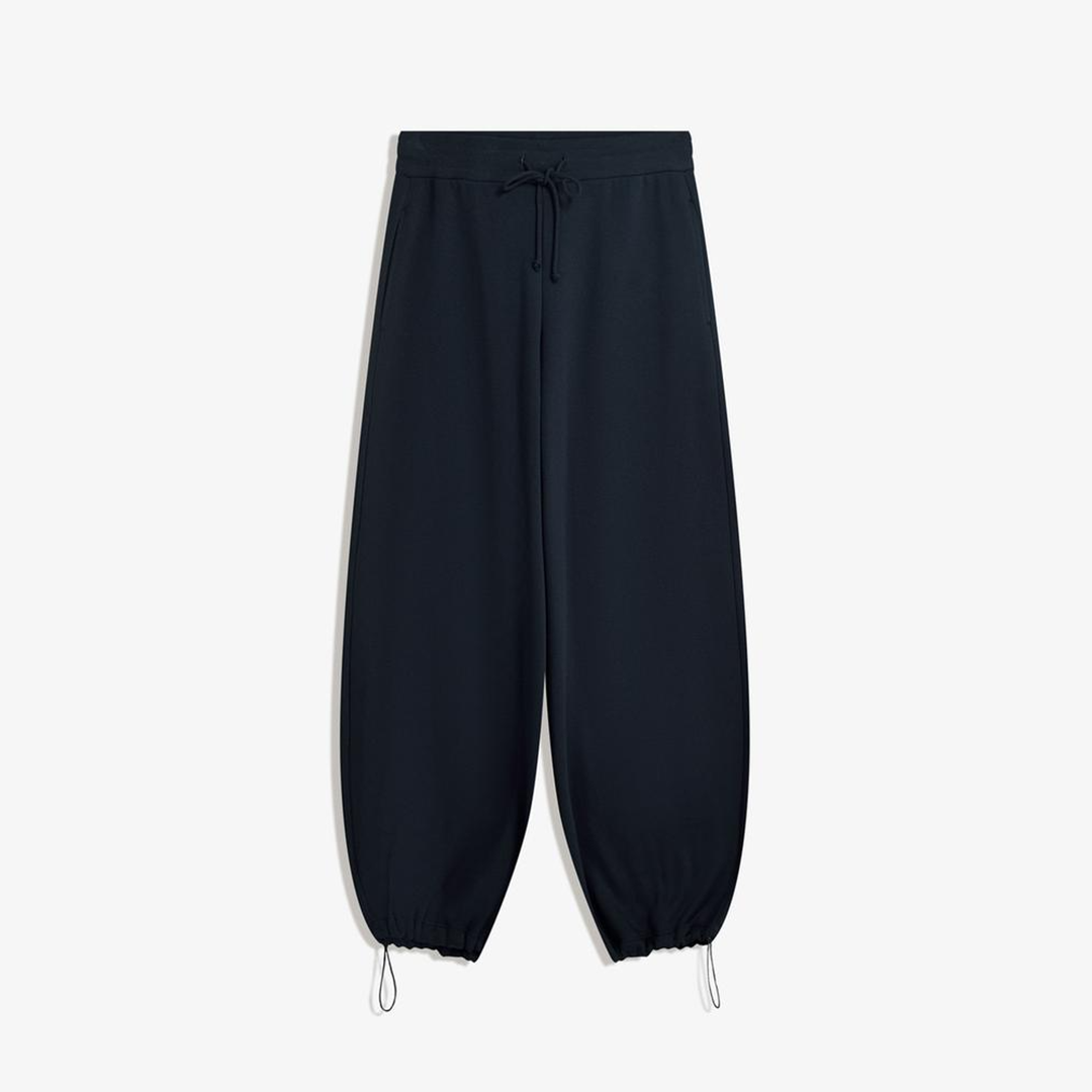 Vybe - Women Wide-leg Trouser With Adjustable Hem - Navy Blue