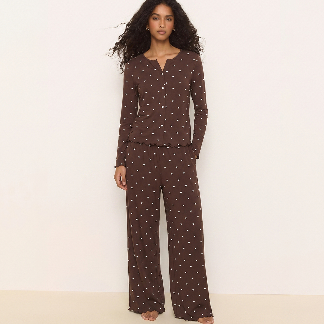 Vybe - Ivory Dream Set (Heart Printed) - Mocha
