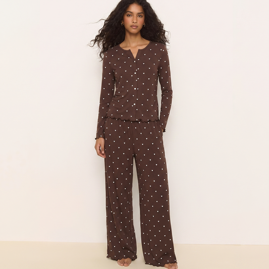 Vybe - Ivory Dream Set (Heart Printed) - Mocha