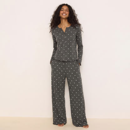 Vybe - Ivory Dream Set (Heart Printed) - Silent Grey