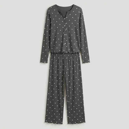 Vybe - Ivory Dream Set (Heart Printed) - Silent Grey