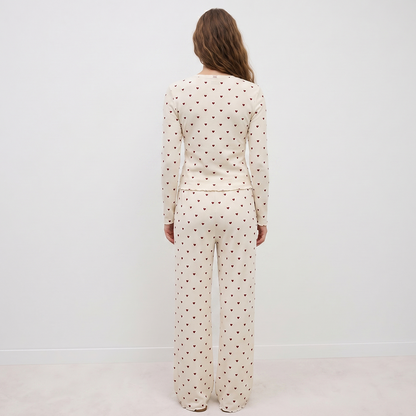 Vybe - Ivory Dream Set (Heart Printed) - Oat Milk