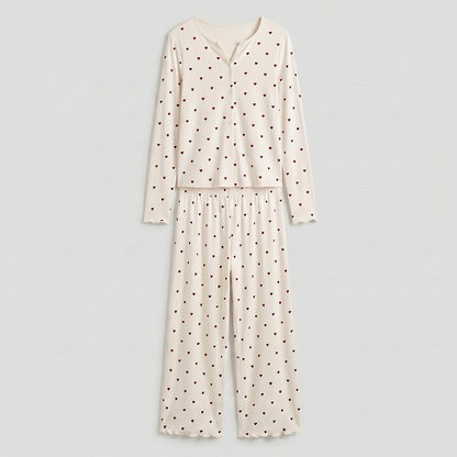 Vybe - Ivory Dream Set (Heart Printed) - Oat Milk