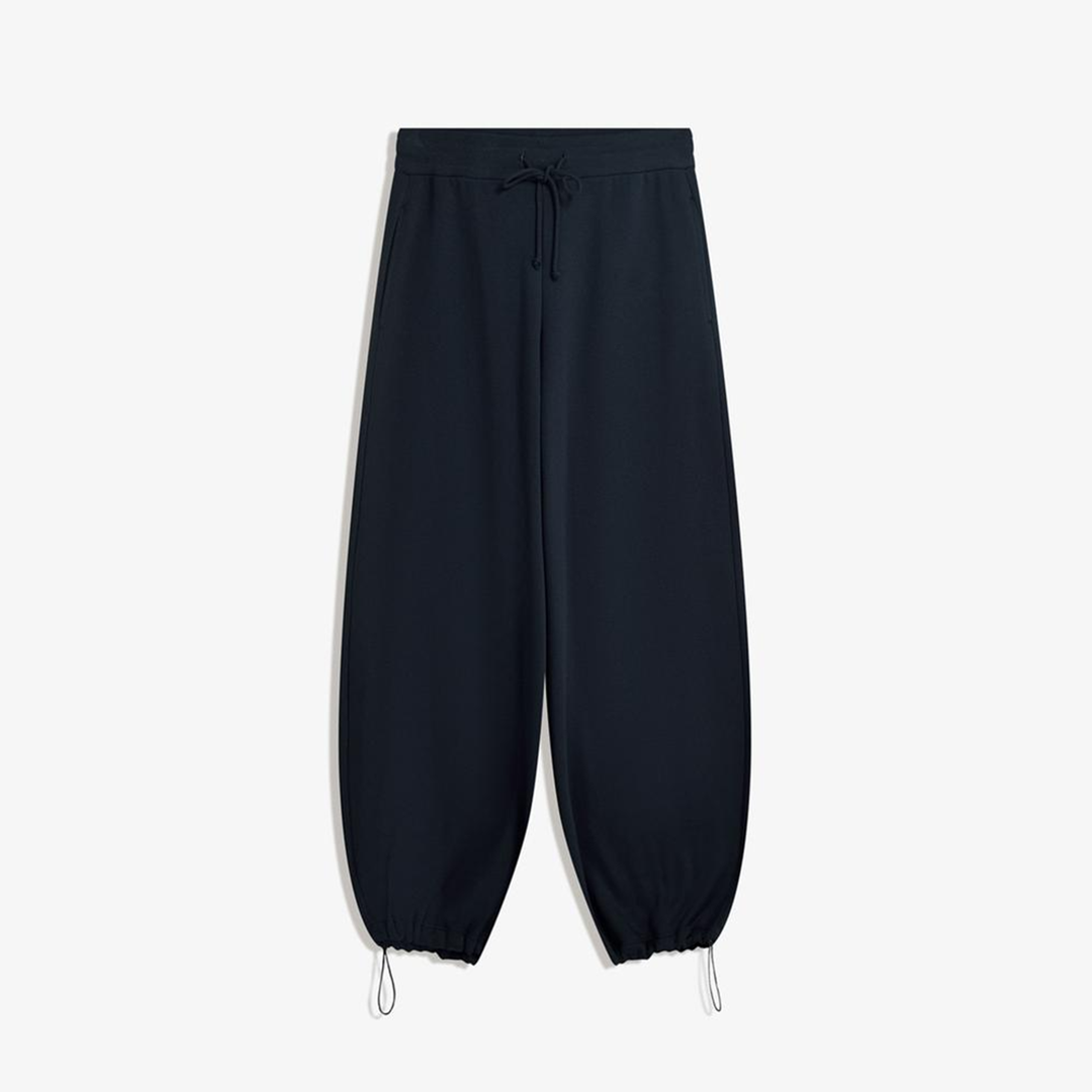 Vybe - Men Wide-leg Trouser With Adjustable Hem - Navy Blue