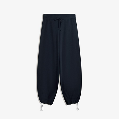 Vybe - Men Wide-leg Trouser With Adjustable Hem - Navy Blue