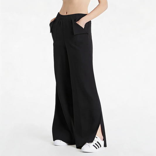 Vybe - Women Smart Pocket Wide-leg Trouser - Black