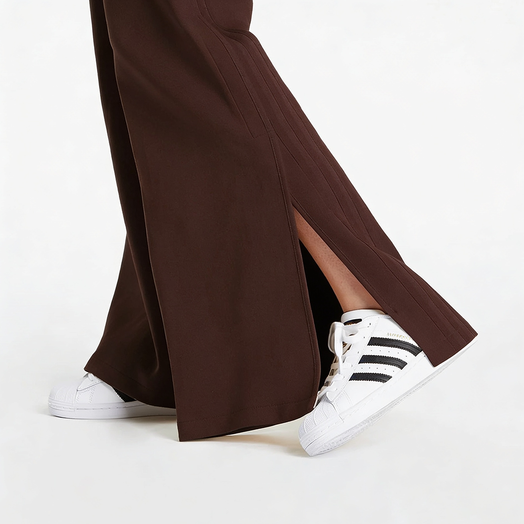 Vybe - Women Smart Pocket Wide-leg Trouser - Mocha