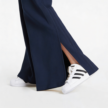 Vybe - Women Smart Pocket Wide-leg Trouser - Navy Blue