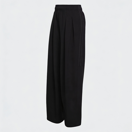 Vybe - Women Tiro 3-Stripes Wide-leg Pleated Pants - Black