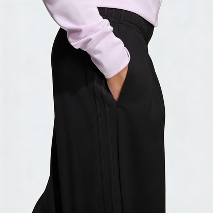Vybe - Women Tiro 3-Stripes Wide-leg Pleated Pants - Black