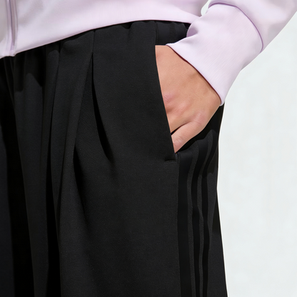 Vybe - Women Tiro 3-Stripes Wide-leg Pleated Pants - Black