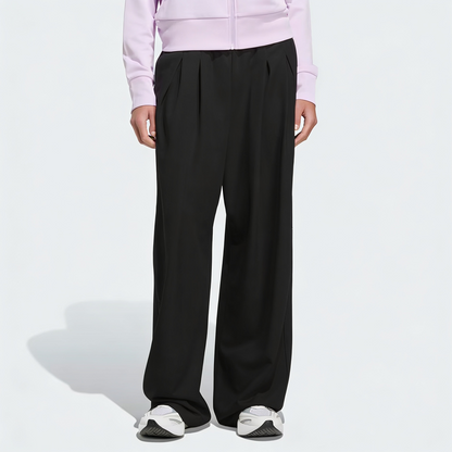 Vybe - Women Tiro 3-Stripes Wide-leg Pleated Pants - Black