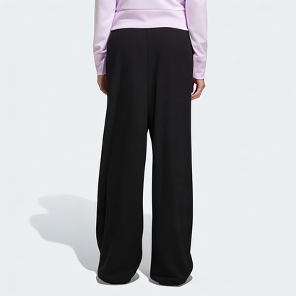 Vybe - Women Tiro 3-Stripes Wide-leg Pleated Pants - Black