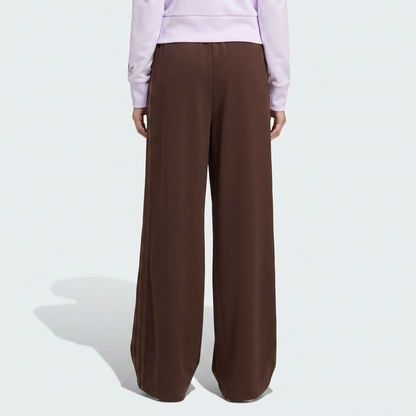 Vybe - Women Tiro 3-Stripes Wide-leg Pleated Pants - Mocha
