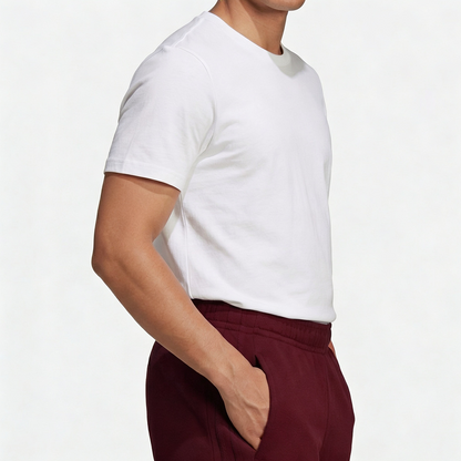 Vybe - Men Tiro 3-Stripes Wide-leg Pleated Pants - Maroon