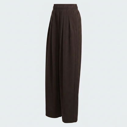 Vybe - Men Tiro 3-Stripes Wide-leg Pleated Pants - Mocha