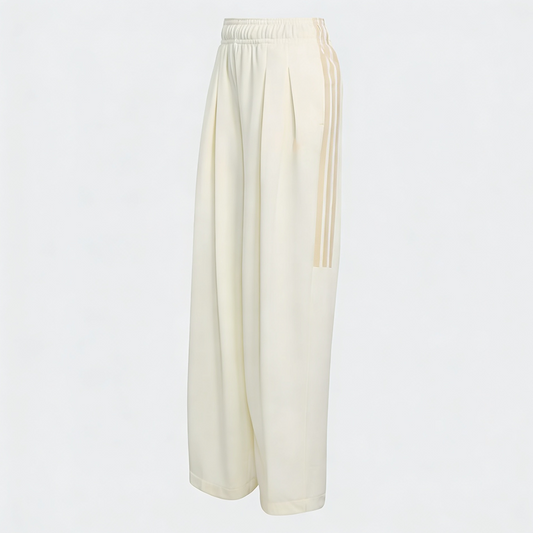 Vybe - Men Tiro 3-Stripes Wide-leg Pleated Pants - Oat Milk