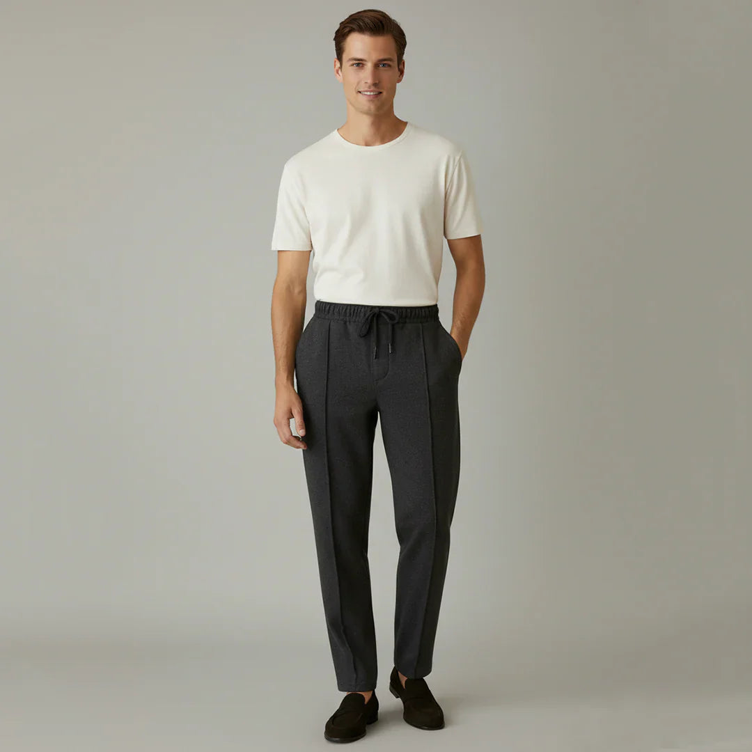 Emerce Pleated Trouser - Charcoal