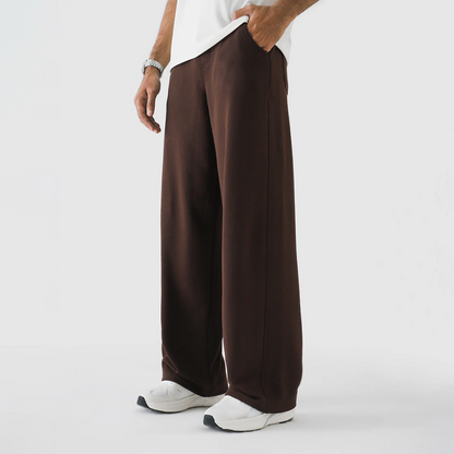 Vybe - Men Wide Pull-On Trouser | Mocha Brown