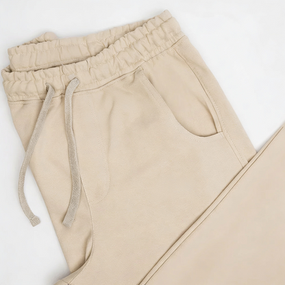 Vybe - Men Wide Pull-On Trouser | Oatmilk